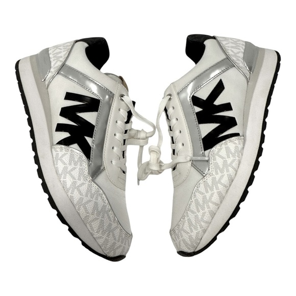 MICHAEL KORS Maddy Two-Tone Logo Trainer Sneakers Size 9.5 M - Picture 8 of 11